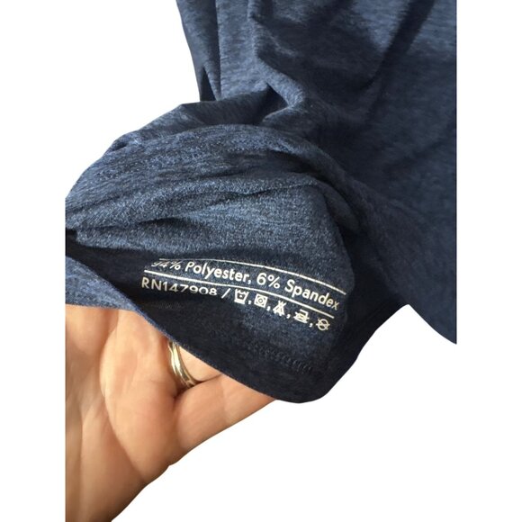 Outdoor Voices M Long Sleeve Heather Blue Performance Shirt M Polyester & Spande - Picture 3 of 5